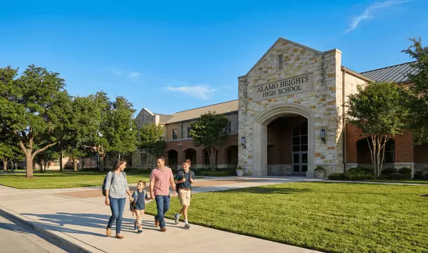 main entrance of a top rated school in the acclaimed alamo heights isd district