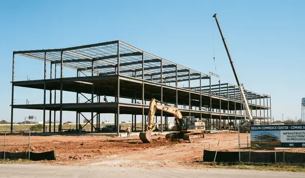 active construction site for new commercial development in seguin showing future growth