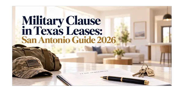 feature image of Military Clause in Texas Leases: San Antonio Guide 2026