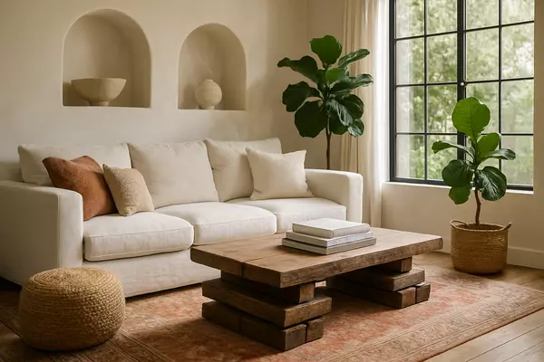 Boho Living Room in Austin Texas Home