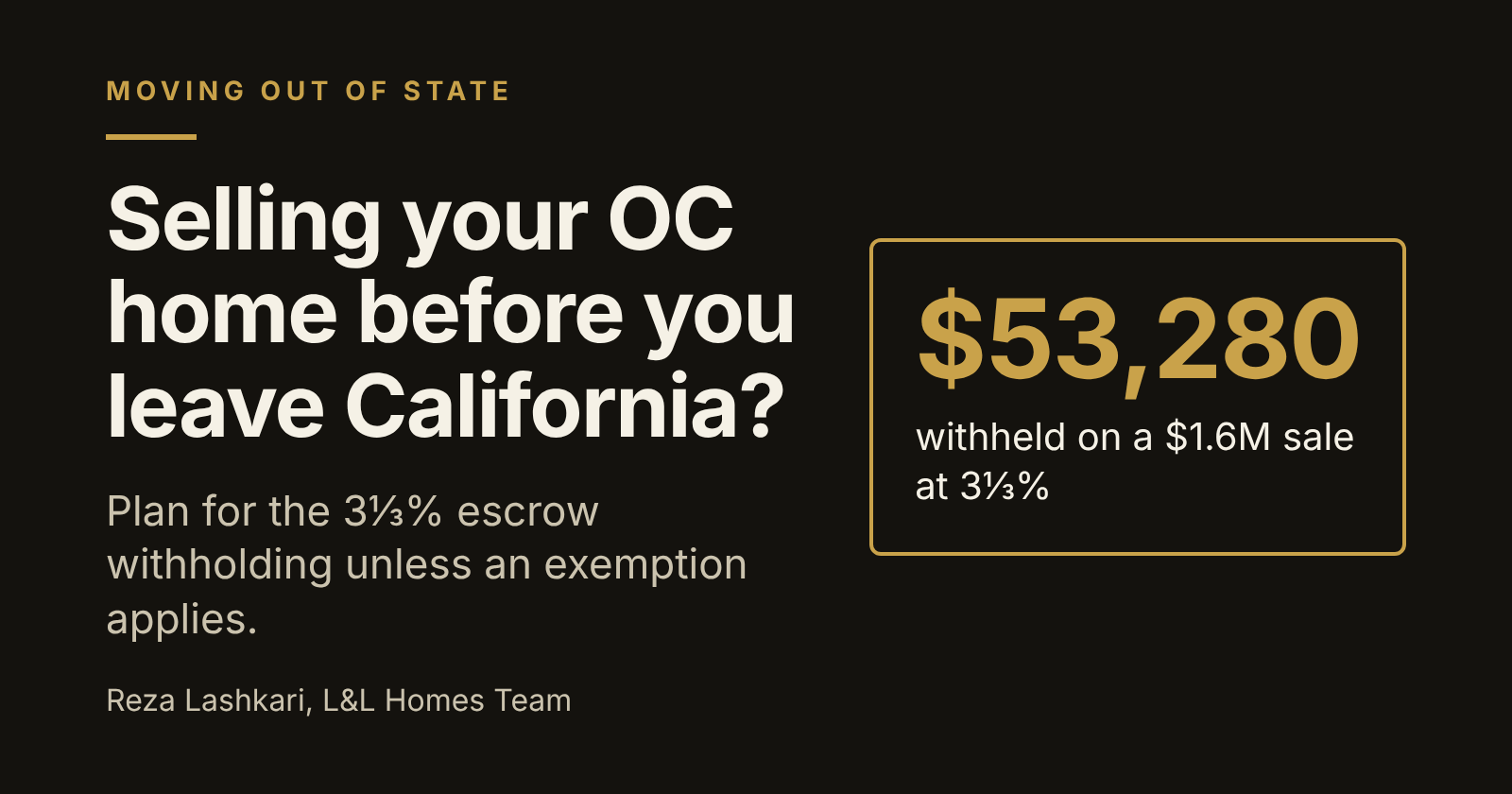 How to sell your Orange County home when you are moving out of California