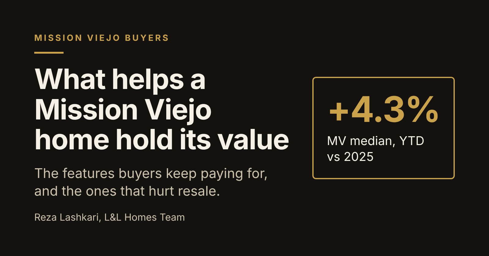 What makes a home a good investment in Mission Viejo