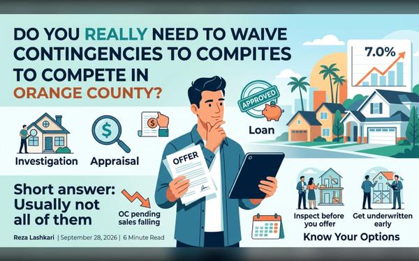 Should You Waive Contingencies to Win an Offer in Orange County?,Reza Lashkari