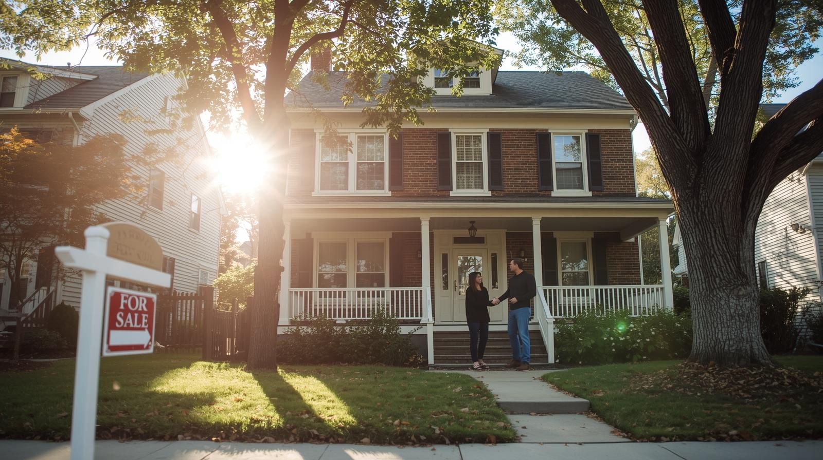 Classic family home in Haledon Borough NJ bathed in sunlight, representing legacy, renewal, and probate real estate opportunities.