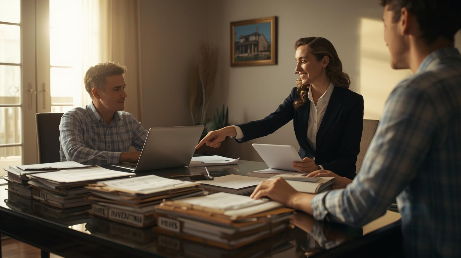 Infographic showing six steps of the probate process for executors in Haledon, New Jersey, guided by AI-Certified Realtor Johnny Rodriguez.