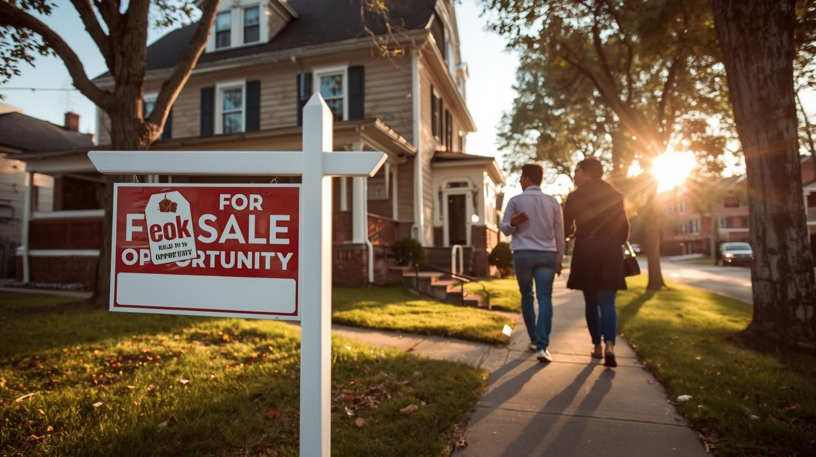 Realtor showing Haledon NJ home to interested buyers after launching short sale listing.