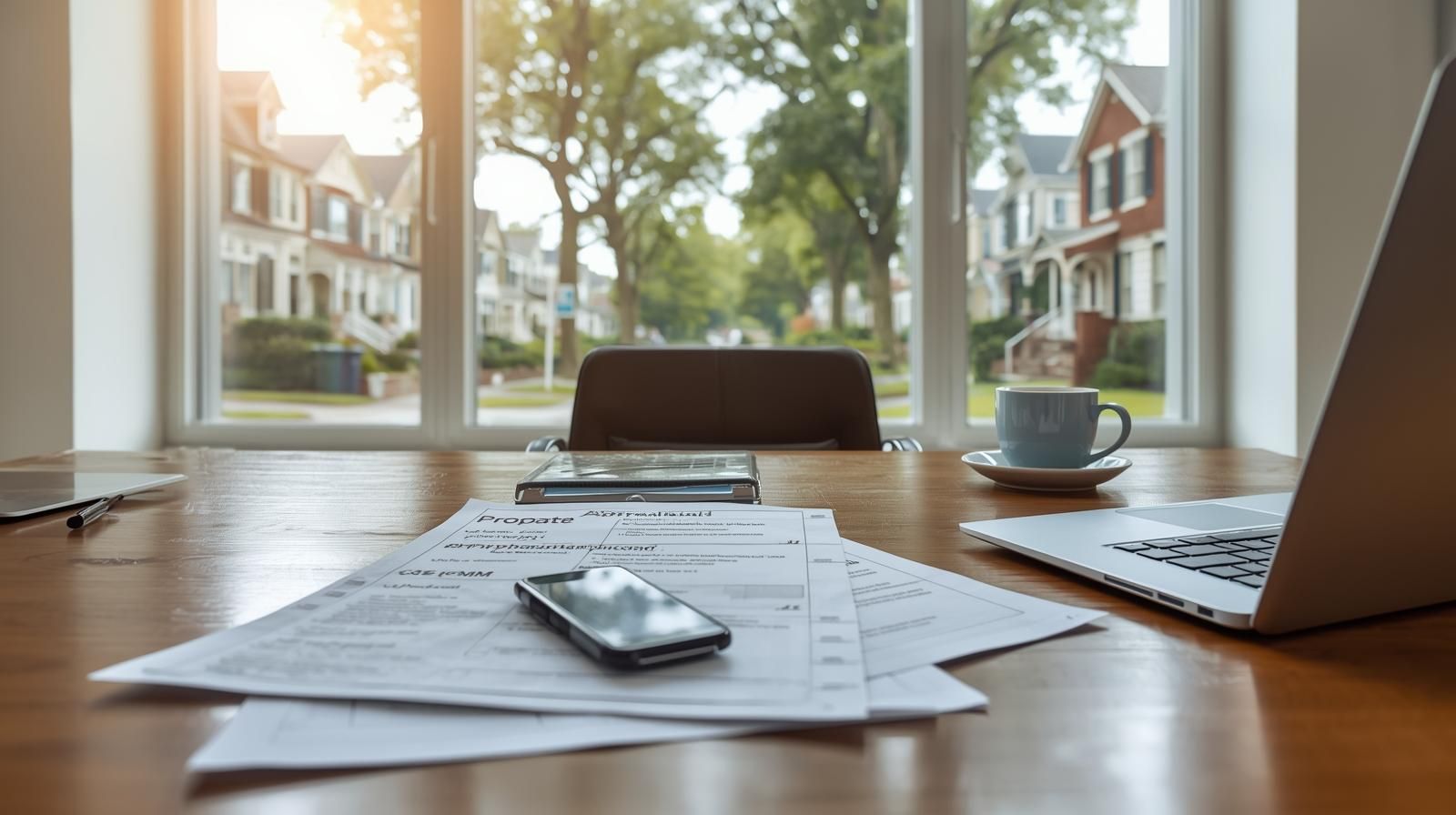 Realtor reviewing probate documents and appraisal reports for an inherited property in Prospect Park NJ, illustrating the step-by-step home selling process.