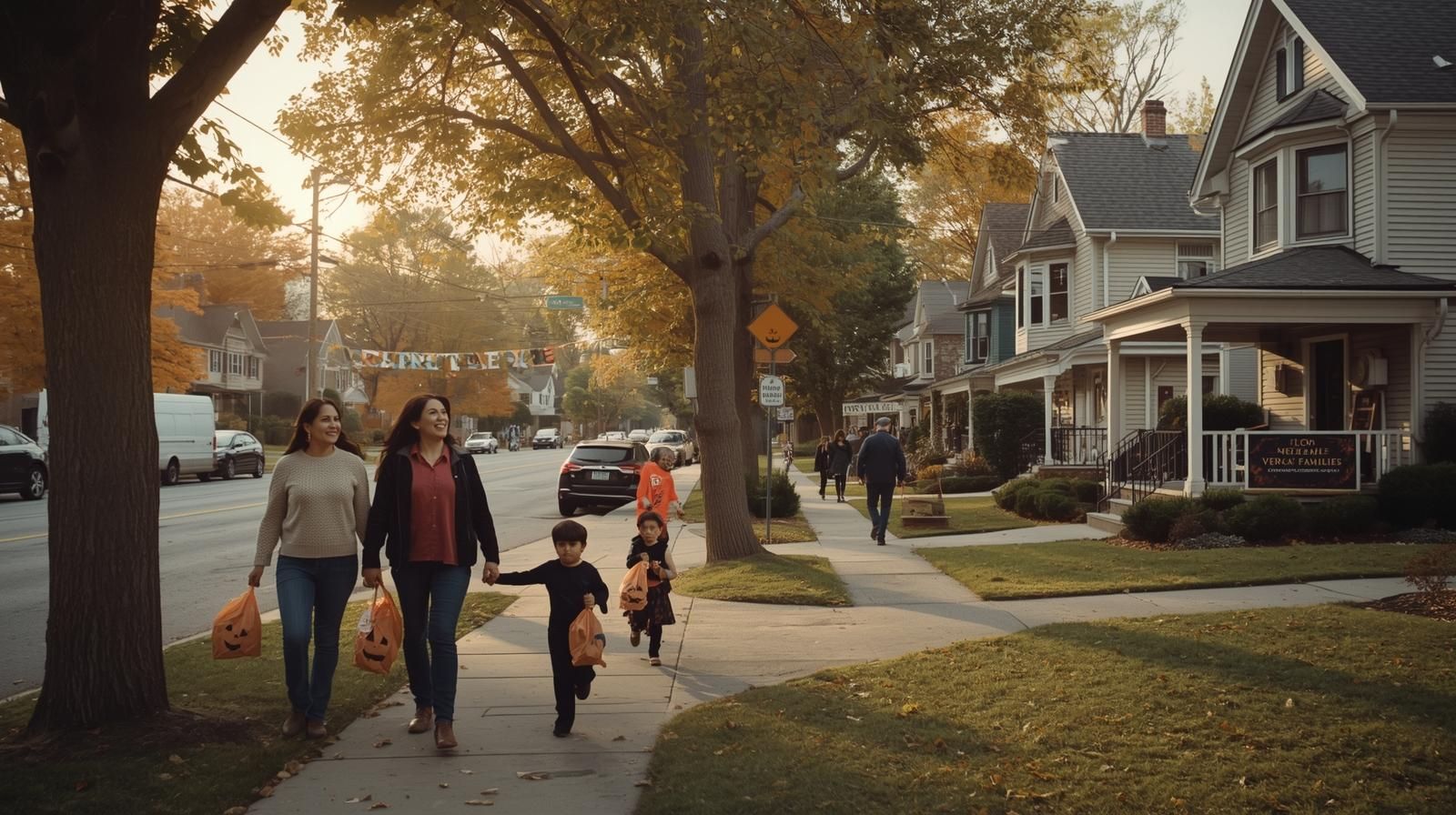Families exploring Verona, NJ homes near the Fall-O-Ween Festival, highlighting safe streets, walkable neighborhoods, and family-friendly community living.
