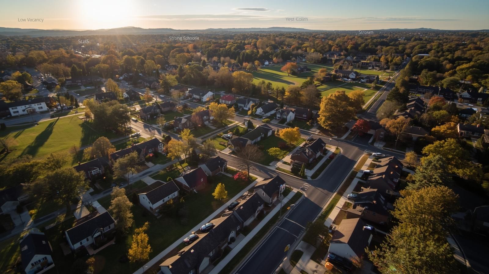 Aerial view of North Haledon NJ neighborhoods highlighting real estate investment growth and rental market stability for 2025.