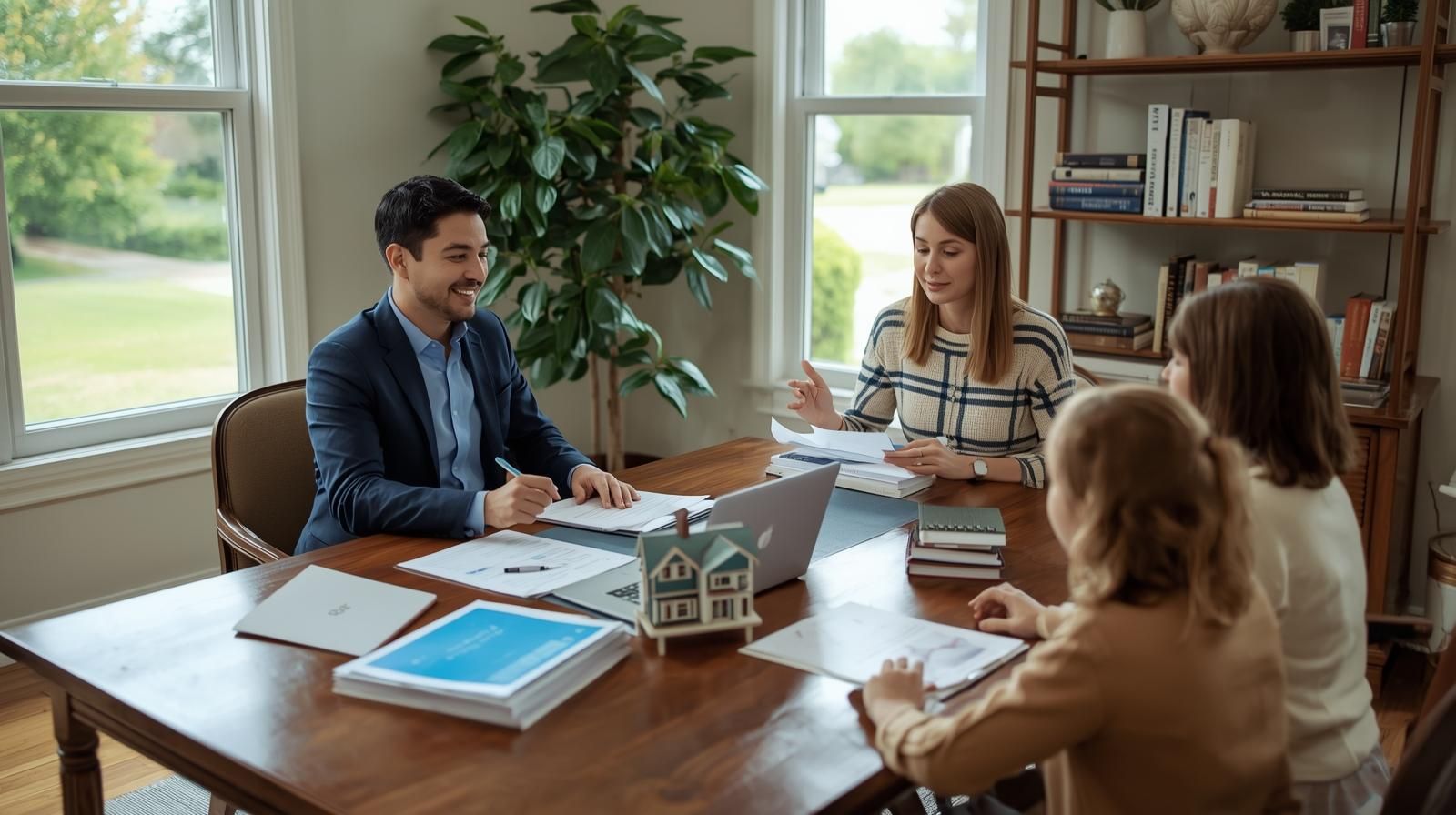 Probate real estate agent in Wanaque Borough guiding a family through best practices to reduce probate costs and protect equity, reviewing documents and pricing data with an organized plan.