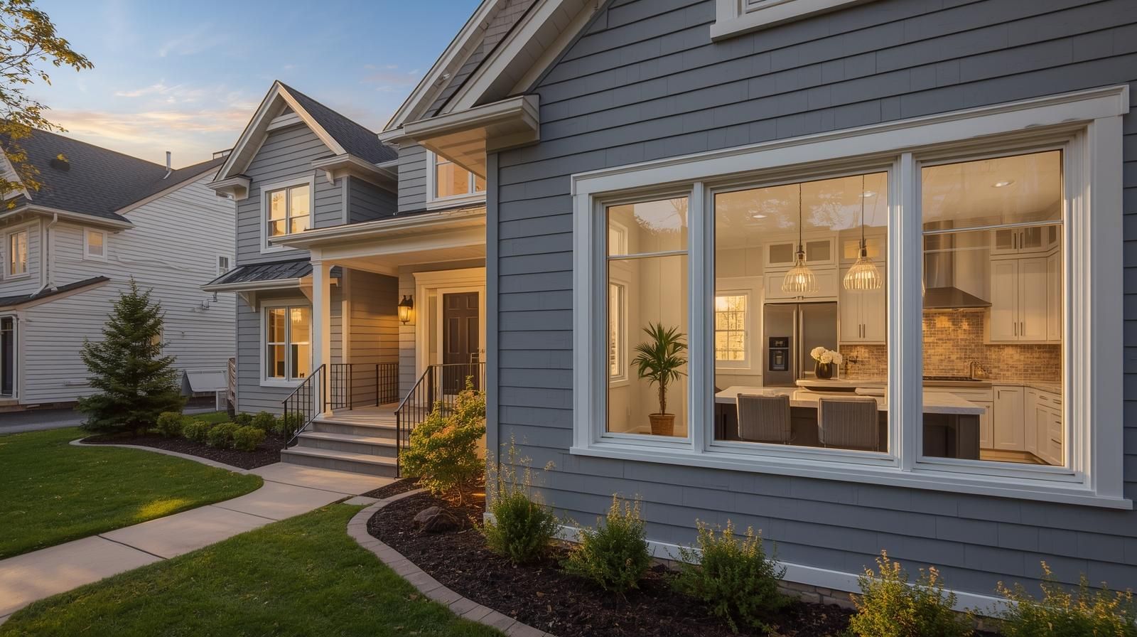 Modern renovated home in Woodland Park NJ with open-concept kitchen and updated exterior showcasing North Jersey property upgrades.