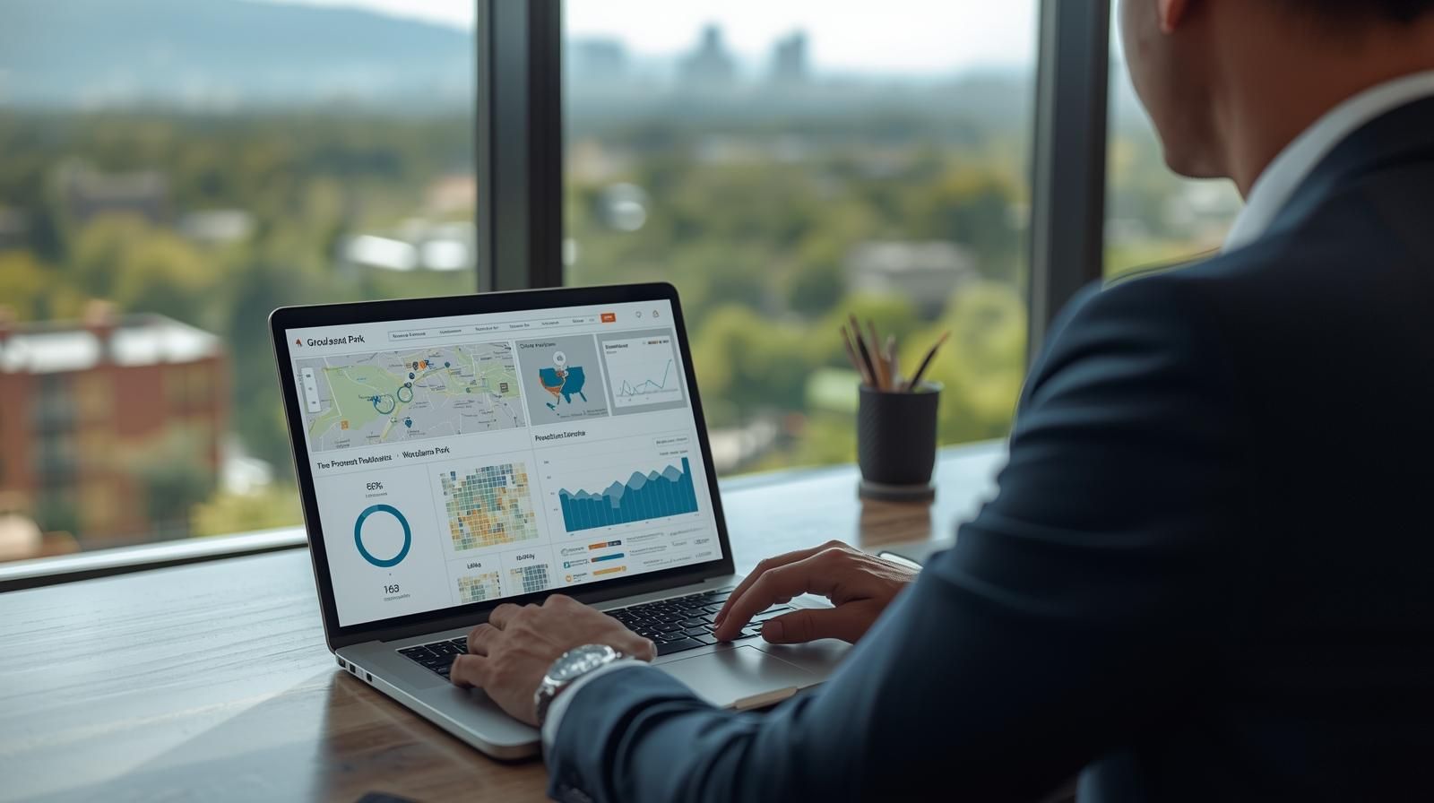 Johnny Rodriguez analyzing Woodland Park NJ real estate data using AI tools, highlighting expertise as North Jersey’s first AI-certified Realtor near Garret Mountain Reservation.