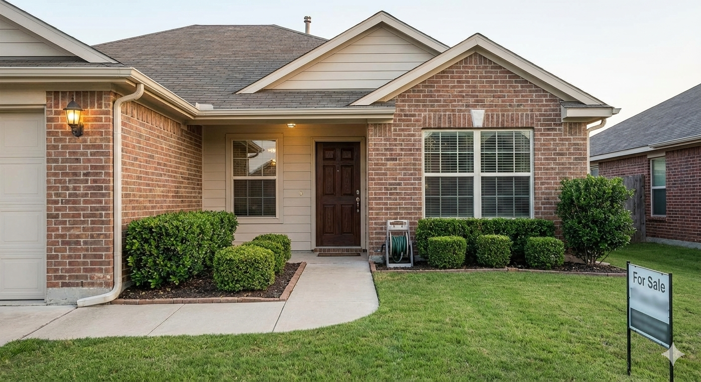 Well-maintained inherited home with secure entry, trimmed lawn, and clear walkway, showing essential property maintenance steps that help protect an estate and prepare a home for sale in New Jersey.