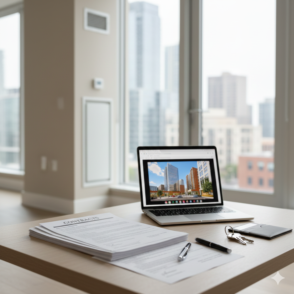 Luxury apartment sales in New Jersey showing contract review, property listing analysis, and strategic planning for high-end condo purchases