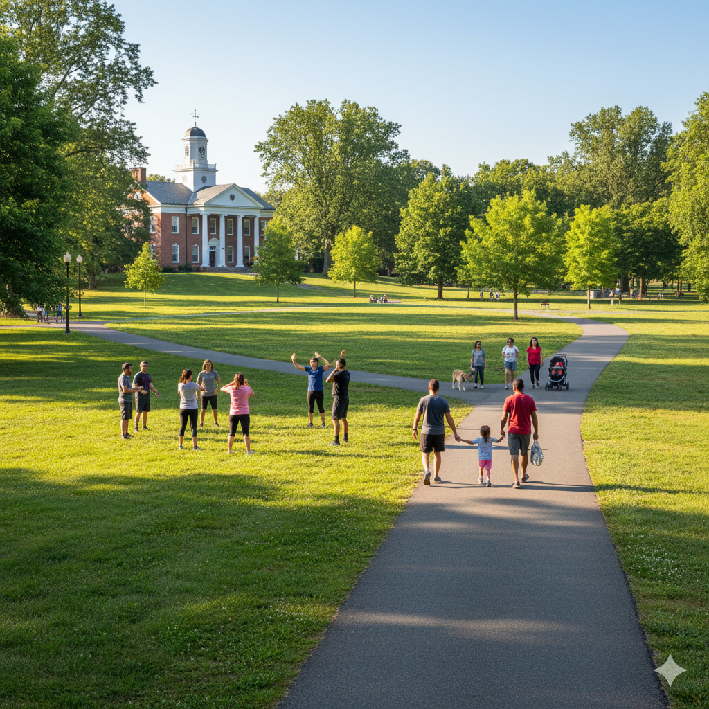 Community activities across North Jersey showing everyday life in local parks and neighborhoods