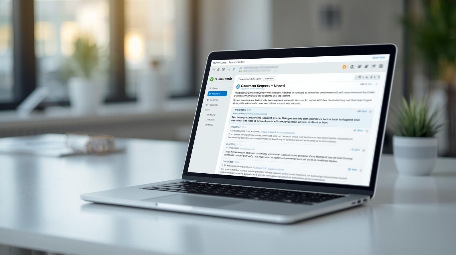 Laptop displaying an email inbox with urgent lender messages, symbolizing clear communication and fast response strategies for short sale approval.