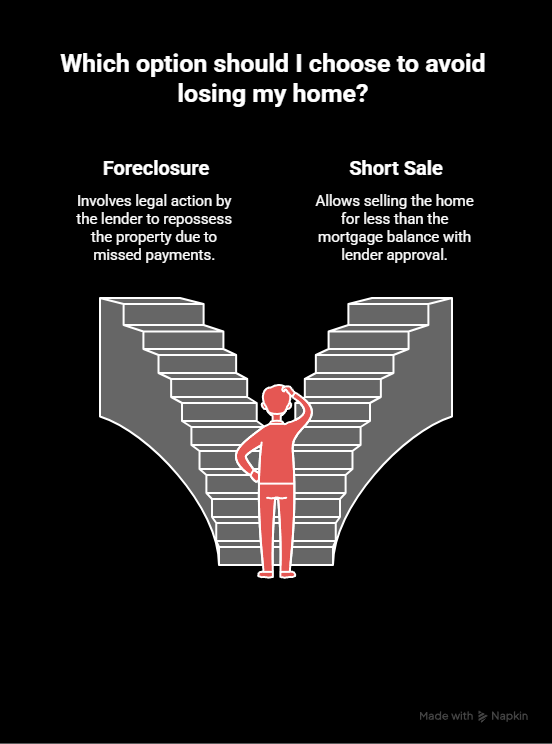 Foreclosure vs short sale decision chart for Essex County homeowners