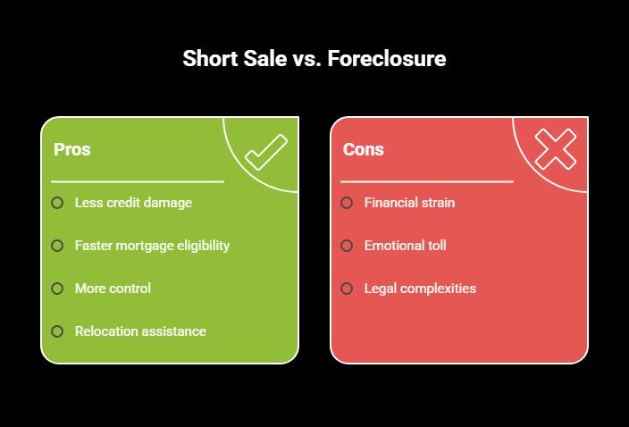 Short sale vs foreclosure pros and cons comparison for New Jersey homeowners