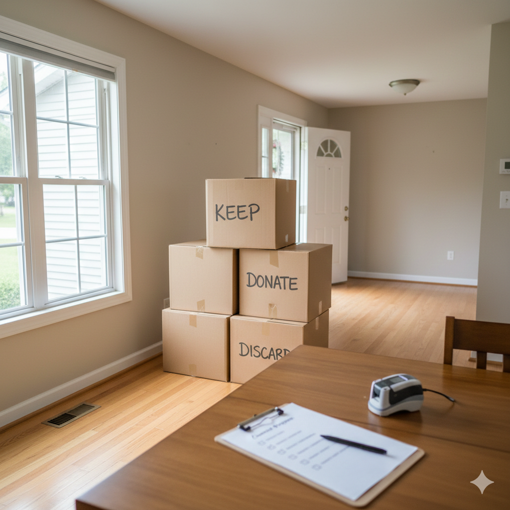 Family photo, house keys, probate documents, and calendar on a table showing the emotional and legal challenges of preparing an inherited home for sale in Passaic County NJ