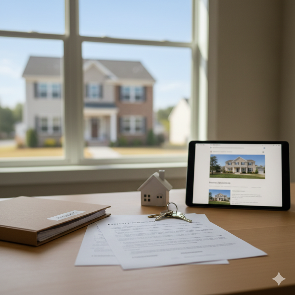 Real estate desk with probate documents, house keys, and a home model showing how a Clifton NJ real estate agent helps sell inherited and probate properties in Passaic County