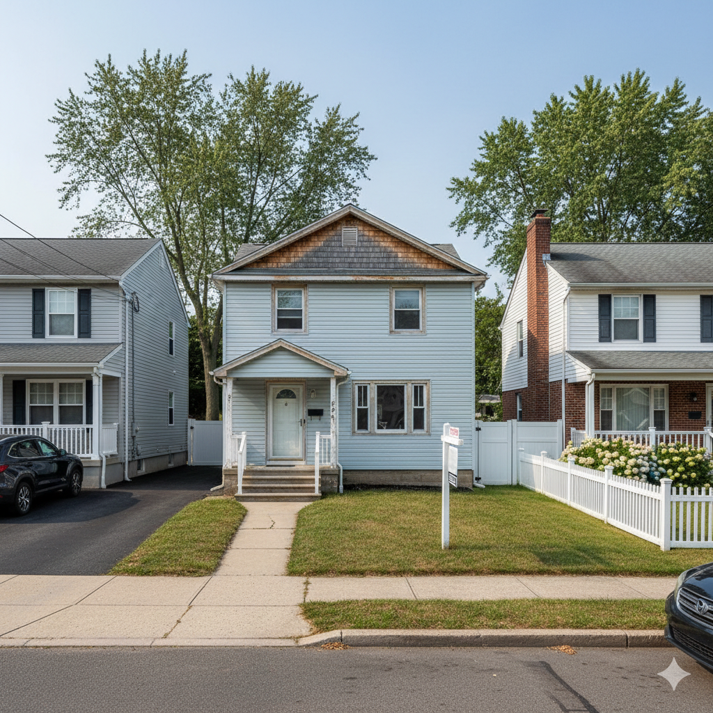 Buying opportunities Passaic County 2026 showing a home needing light renovation with strong resale potential