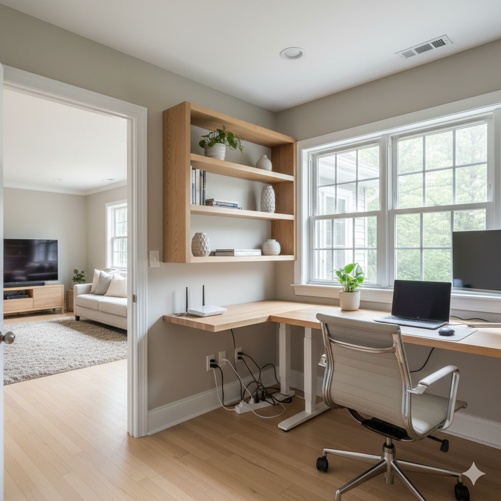 Home office space Passaic County homes featuring a private room with natural light and flexible layout