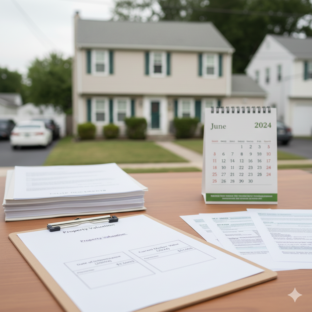 Illustration of capital gains considerations when selling an inherited home in New Jersey