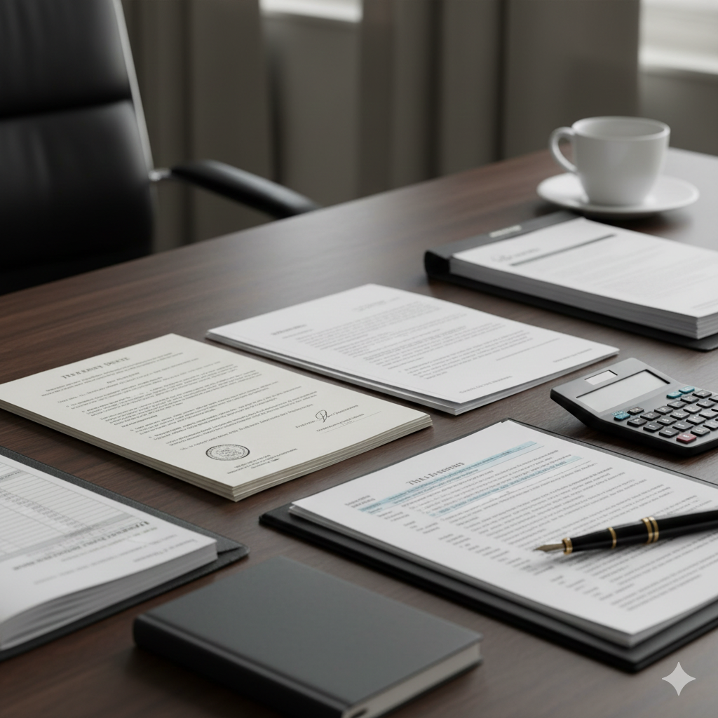 Legal and financial documents used when preparing to sell inherited property in New Jersey