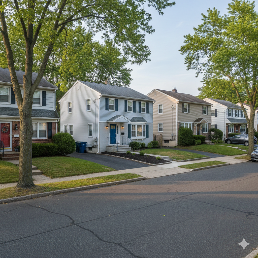 South Hackensack NJ neighborhood showing comparable homes with varying condition that influence property value