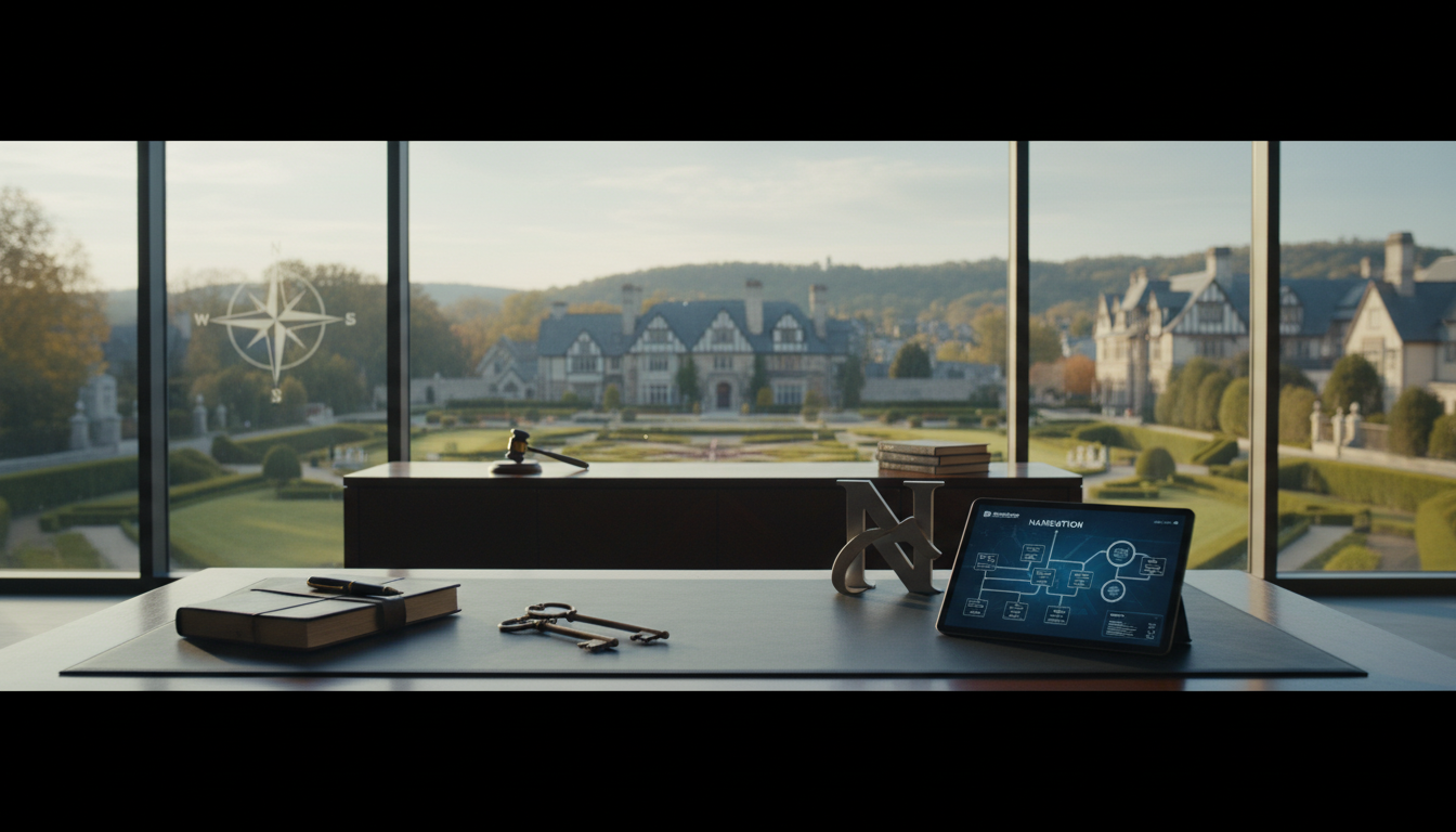 Preparing estate home for sale in Franklin Lakes, luxury estate management workspace showing inherited property preparation, probate planning, and market-ready estate setup in NJ