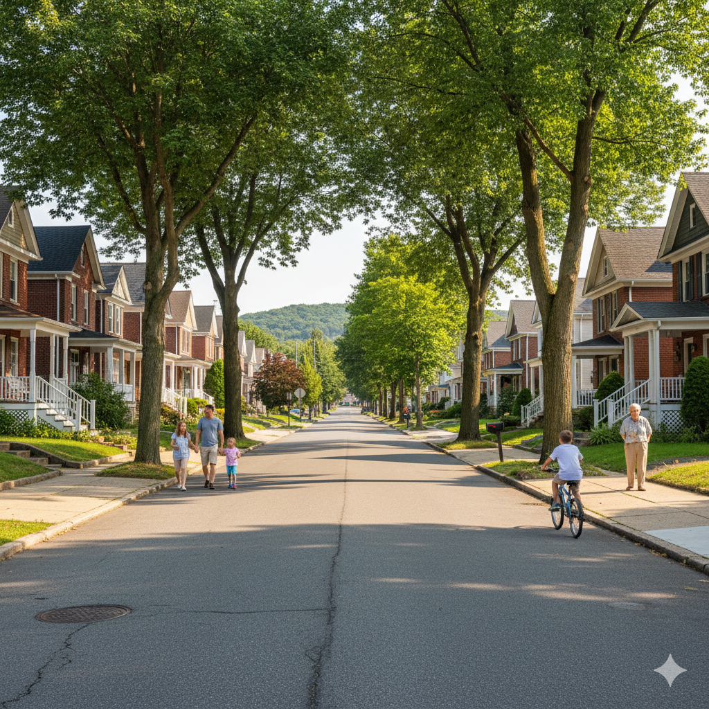 Hillcrest Paterson NJ neighborhood with tree-lined streets and family-friendly homes