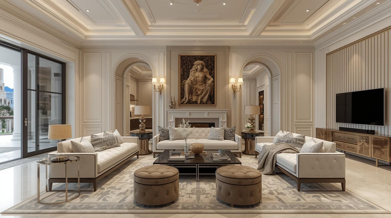 Luxury home interior Mahwah NJ Bergen County showing premium living room design for luxury homes Bergen County first-time buyers lifestyle