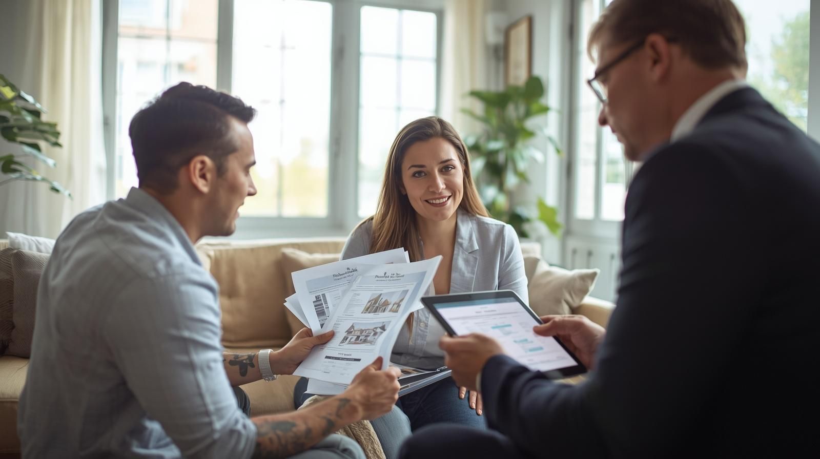 Buyer reviewing foreclosure listings with Clifton NJ real estate agent