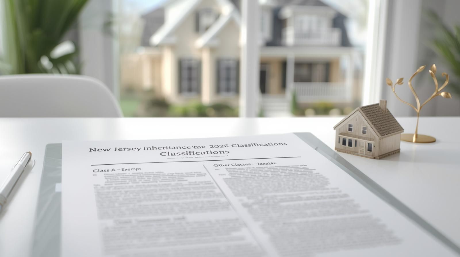 New Jersey Inheritance Tax 2026 classifications showing Class A beneficiaries exempt when selling an inherited home in NJ.