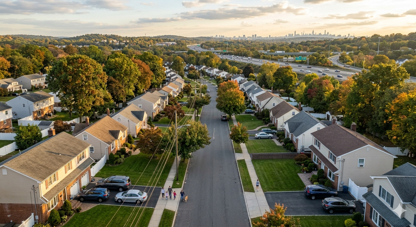 Woodland Park NJ suburban neighborhood near Route 46 and Route 80 showing strong housing market demand