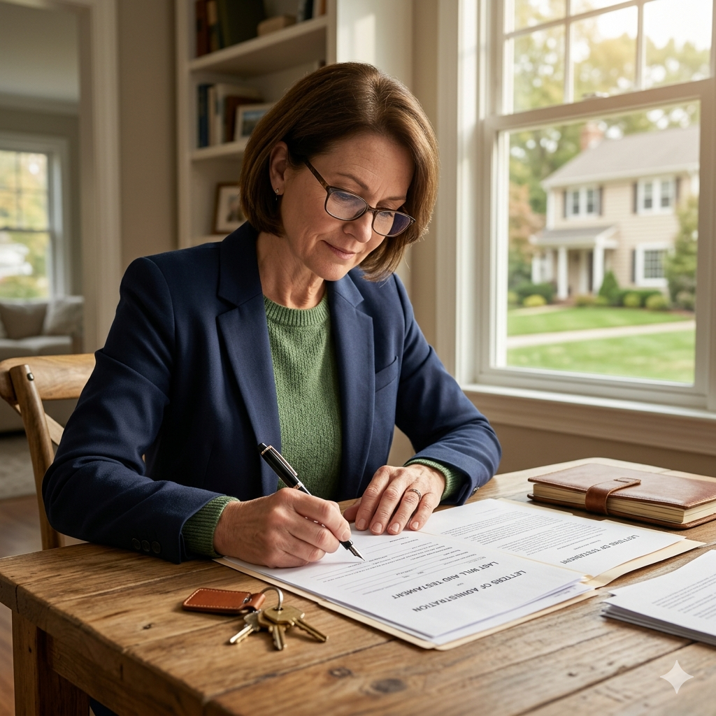 Executor authority Paramus inheritance tax waiver property transfer New Jersey probate sale