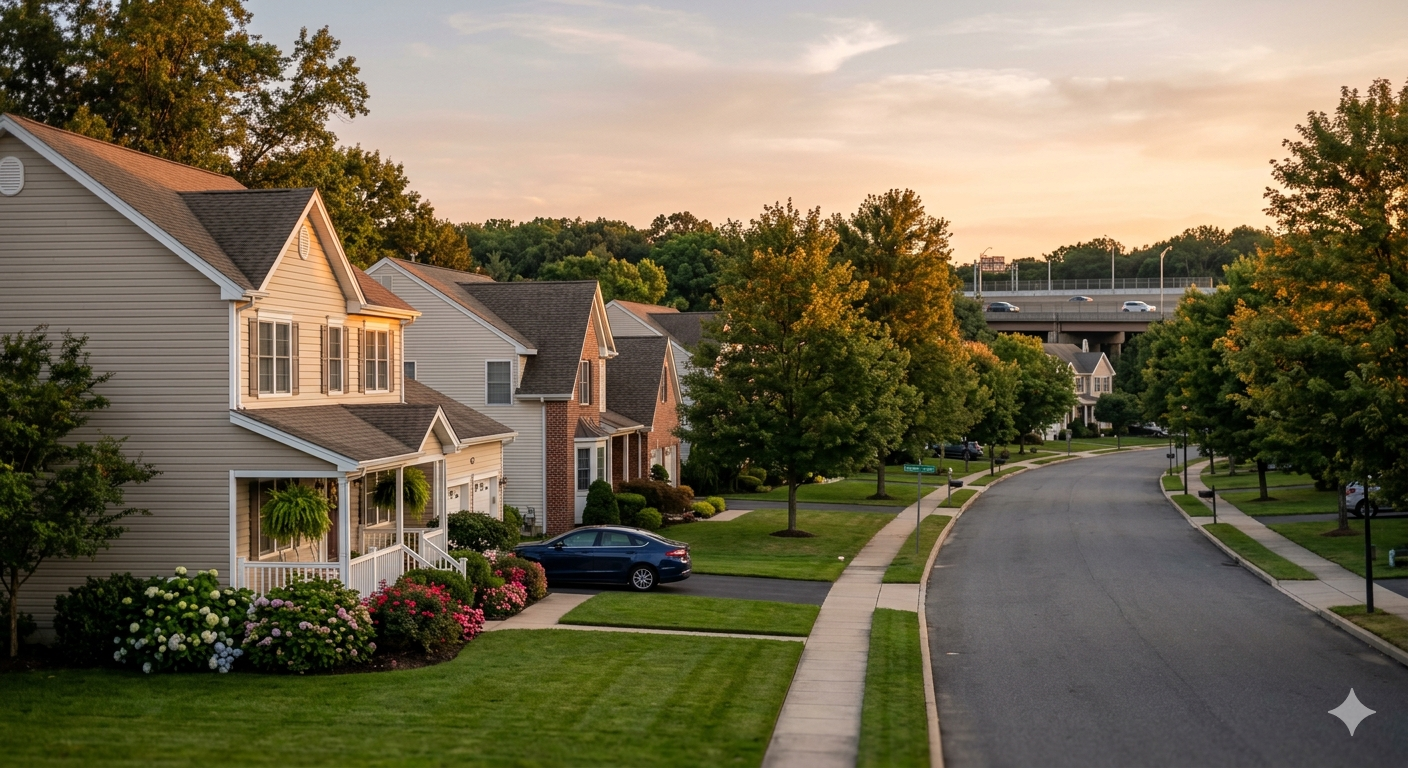 Saddle Brook NJ residential neighborhood near Route 80 showing strong Bergen County location demand for selling an inherited home during probate process