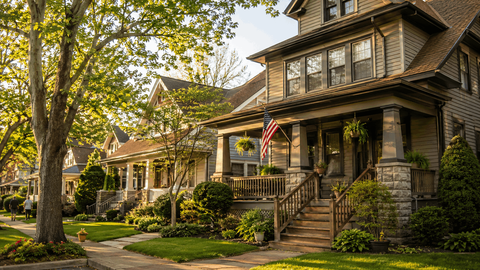 Historic Craftsman-style home on a tree-lined Prospect Park NJ street, highlighting neighborhood charm, older housing character, and long-term real estate appeal in North Jersey.