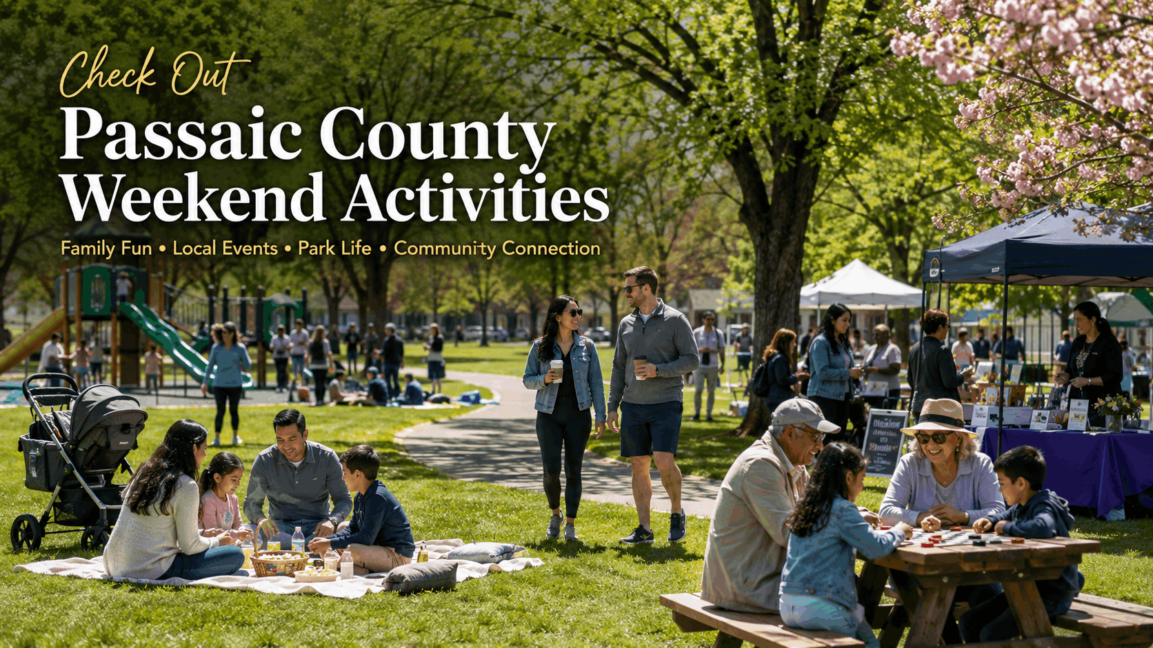 Passaic County weekend activities with families enjoying local events, park life, and community fun.