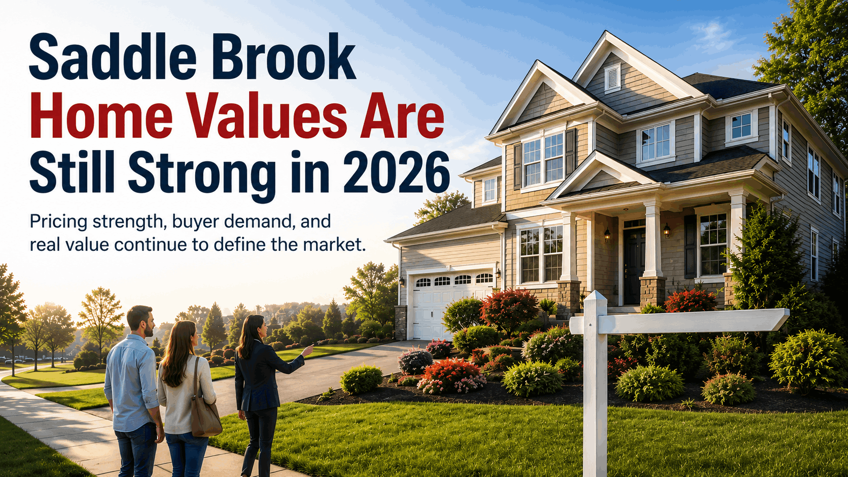 Saddle Brook home values are still strong in 2026, showing a well-kept Bergen County home with strong curb appeal, buyer interest, and real estate market demand.