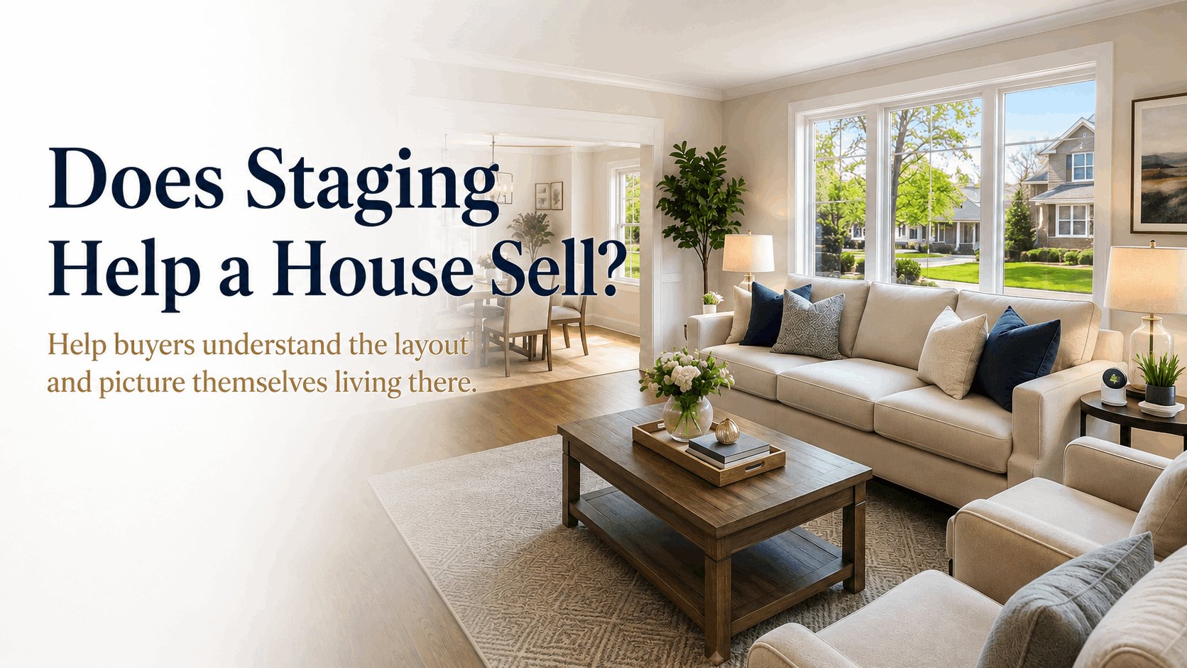 Staged North Jersey living room showing how professional home staging helps buyers understand the layout and picture themselves living in the home.
