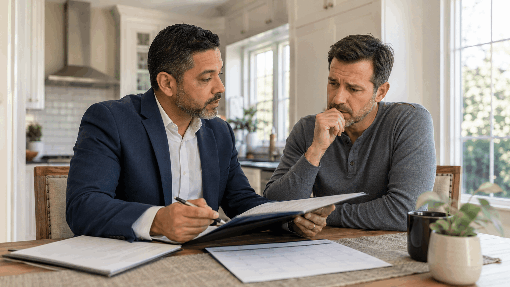 North Jersey homeowner reviewing short sale deadline before sheriff sale with real estate professional