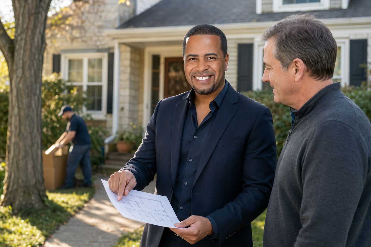 Johnny Rodriguez reviewing an inherited-home sale plan with a North Jersey executor.