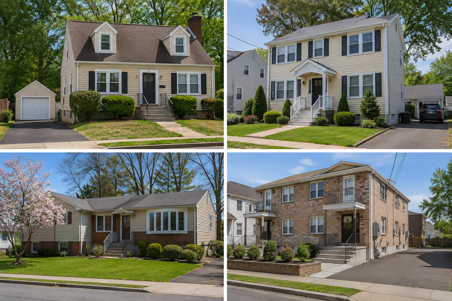 Cape Cod, Colonial, ranch, and multi-family homes available in Clifton NJ
