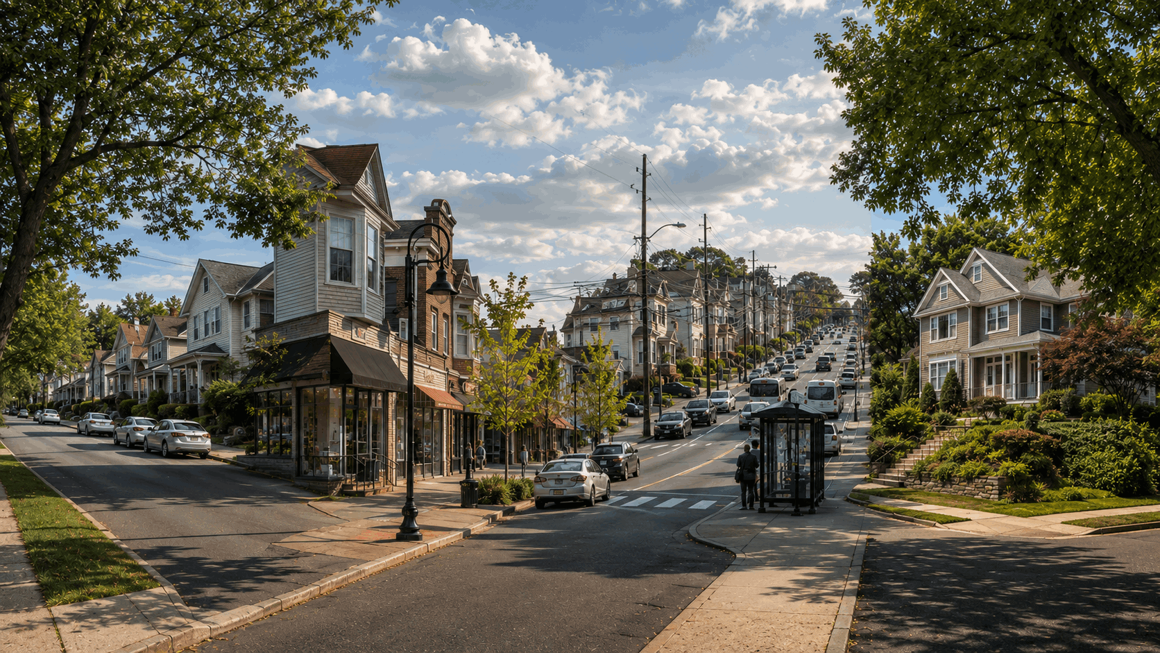 Different residential settings and housing styles across Clifton New Jersey neighborhoods