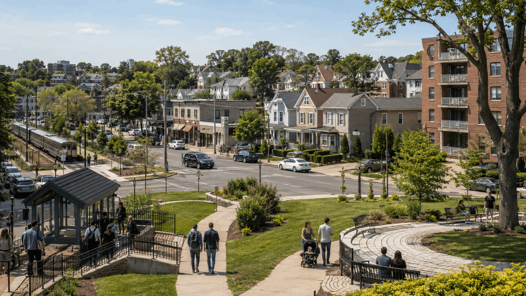 Overview of homes, transportation, parks, and everyday life in Clifton New Jersey