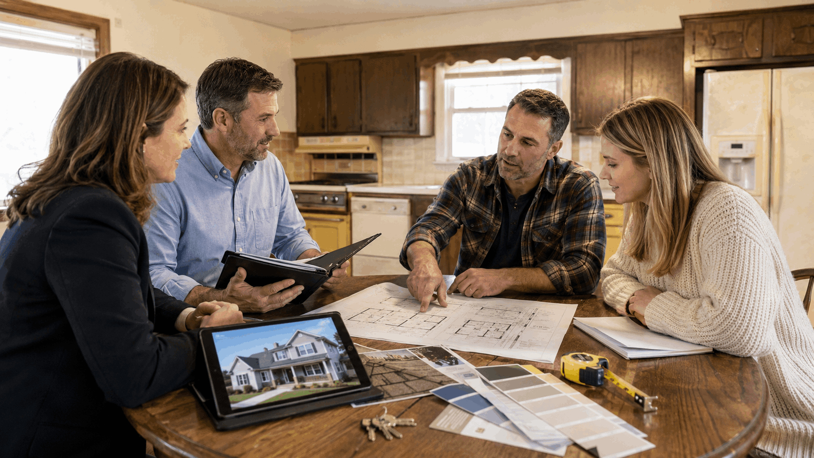 Buyer reviewing renovation financing for a probate home in New Jersey