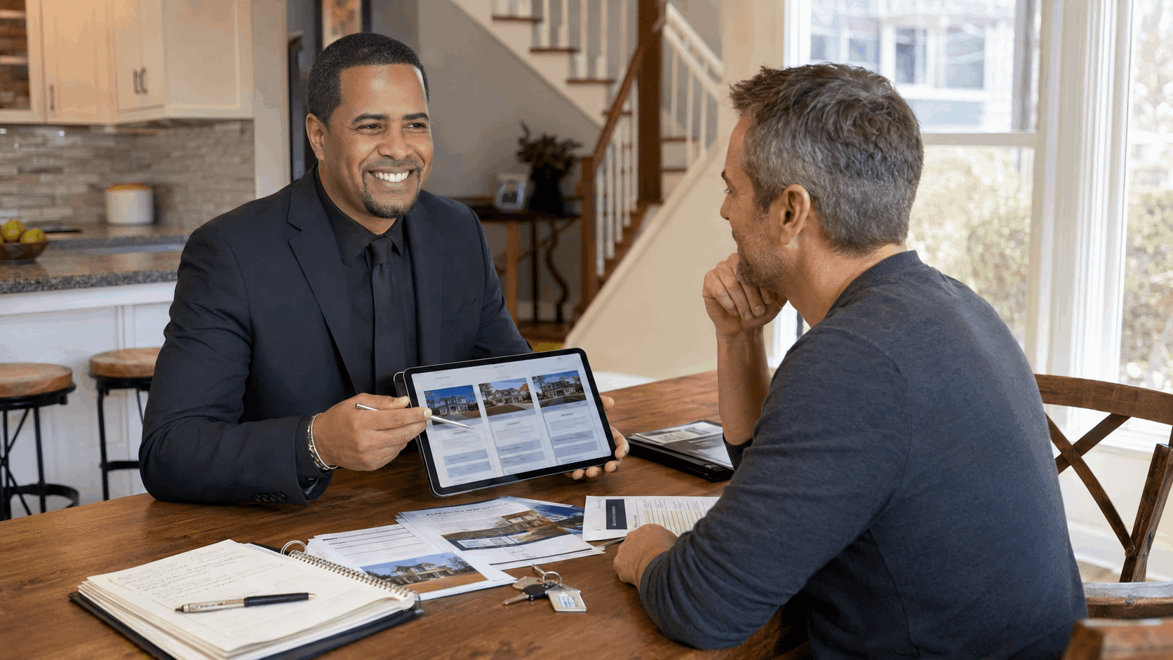 Johnny Rodriguez helping a North Jersey homeowner compare cash, as-is, and traditional selling strategies.