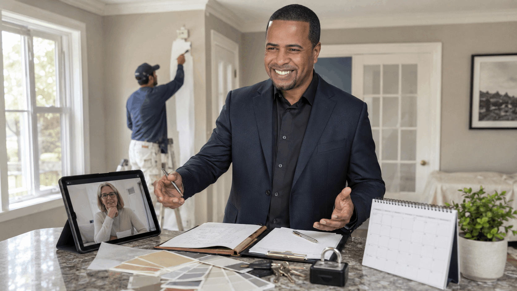 Johnny Rodriguez coordinates a North Jersey home sale for an out-of-state property owner.