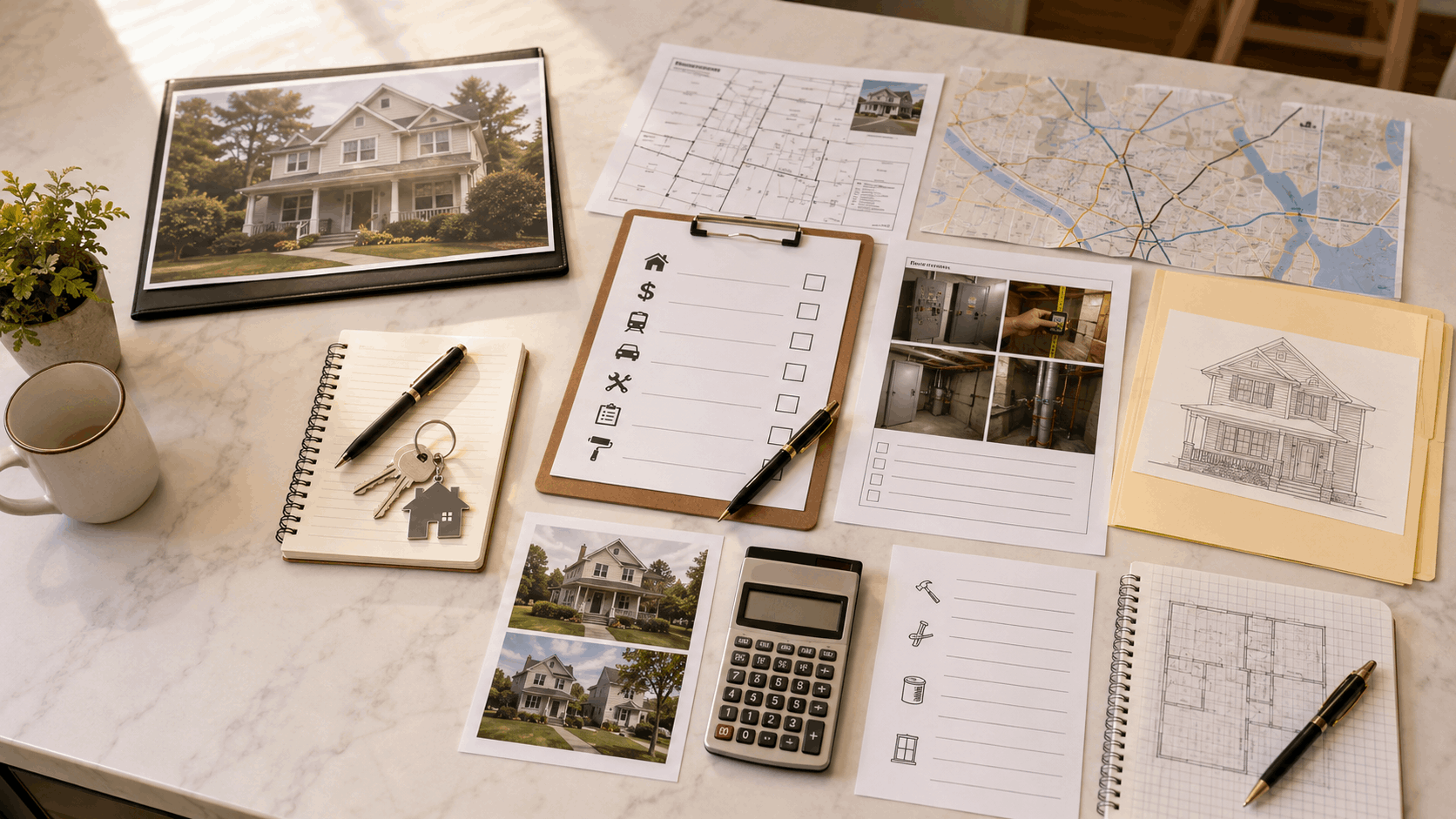 Ridgewood homebuying checklist comparing property taxes, commuting, inspections, permits, and maintenance.